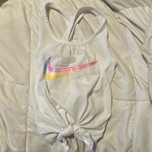 White Nike  Girls Tank Top